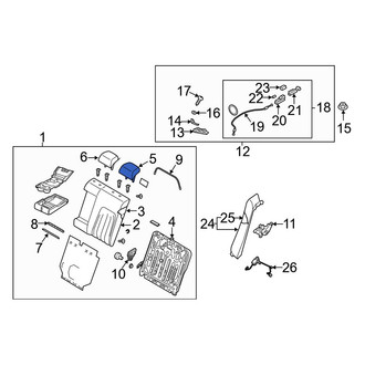 Mazda OE - Rear Left Headrest