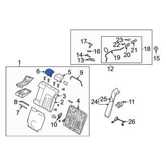 Mazda OE - Rear Left Headrest