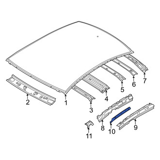 Mazda OE - Left Roof Side Rail Reinforcement