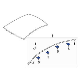 Mazda OE - Rear Roof Molding Cap