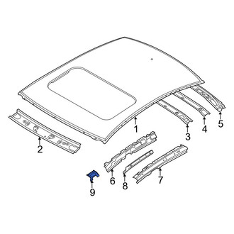 Mazda OE - Right Roof Side Rail Reinforcement Bracket