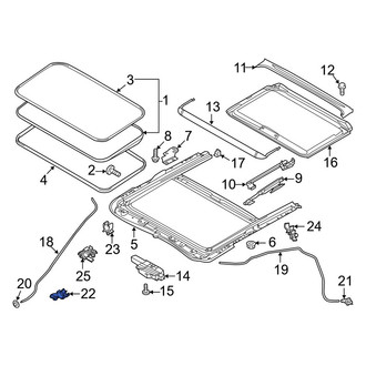 Mazda OE - Sunroof Drain Hose Clip