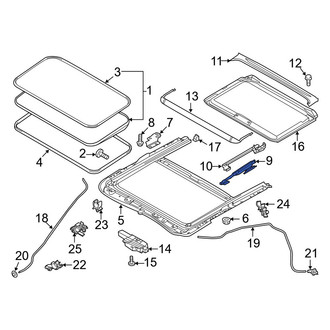 Mazda OE - Left Sunroof Guide Jaw