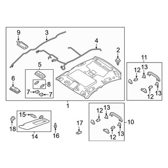 Mazda OE - Roof - Interior Trim (With Sunroof)