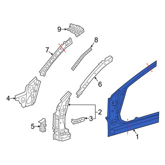 Mazda OE - Left Outer Body A-Pillar