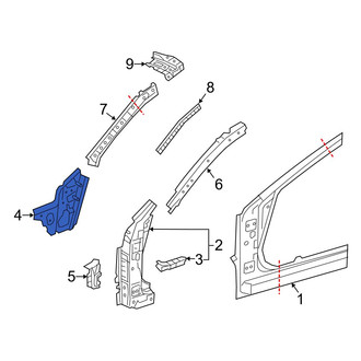 Mazda OE - Left Lower Inner Body A-Pillar