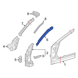 Mazda OE - Left Upper Outer Body A-Pillar Reinforcement