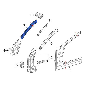 Mazda OE - Left Upper Inner Body A-Pillar