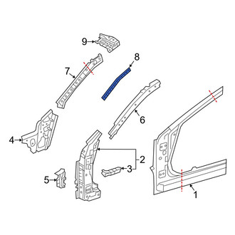 Mazda OE - Left Upper Inner Roof Panel Reinforcement