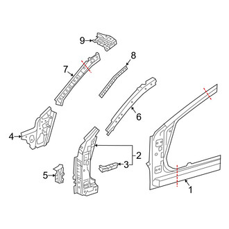 Mazda OE - Pillars, Rocker & Floor - Hinge Pillar