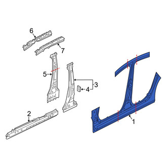 Mazda OE - Left Body B-Pillar and Rocker Panel