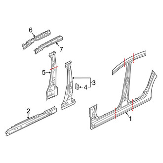 Mazda OE - Pillars, Rocker & Floor - Center Pillar & Rocker
