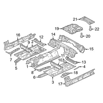 Mazda OE - Pillars, Rocker & Floor - Floor & Rails