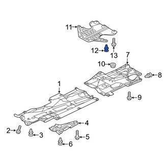 Mazda OE - Floor Pan Splash Shield Clip