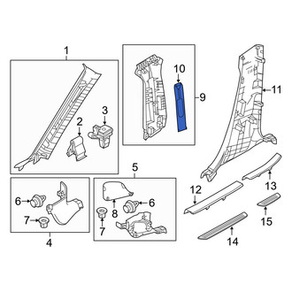Mazda OE - Front Seat Belt Anchor Plate Cover