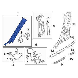 Mazda OE - Front Left Body A-Pillar Trim Panel