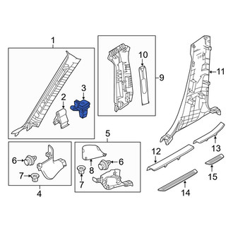 Mazda OE - Body A-Pillar Trim Panel Clip
