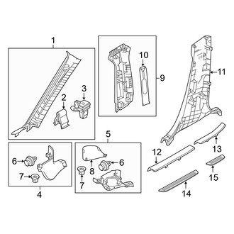 Mazda OE - Pillars, Rocker & Floor - Interior Trim