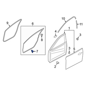 Mazda OE - Left Door Seal Clip