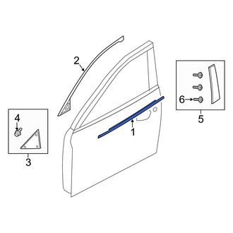 Mazda OE - Front Left Door Belt Molding