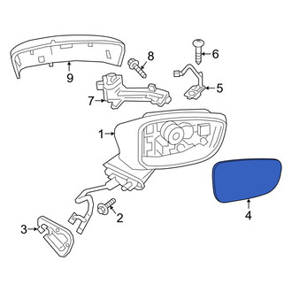 Mazda OE - Front Right Door Mirror Glass