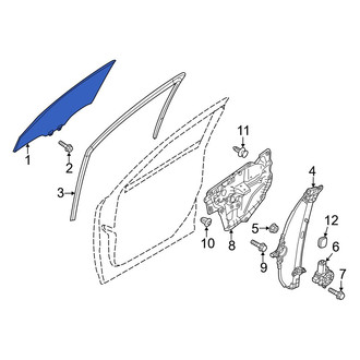Mazda OE - Rear Left Door Glass