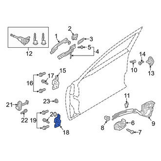 Mazda OE - Front Right Lower Door Hinge
