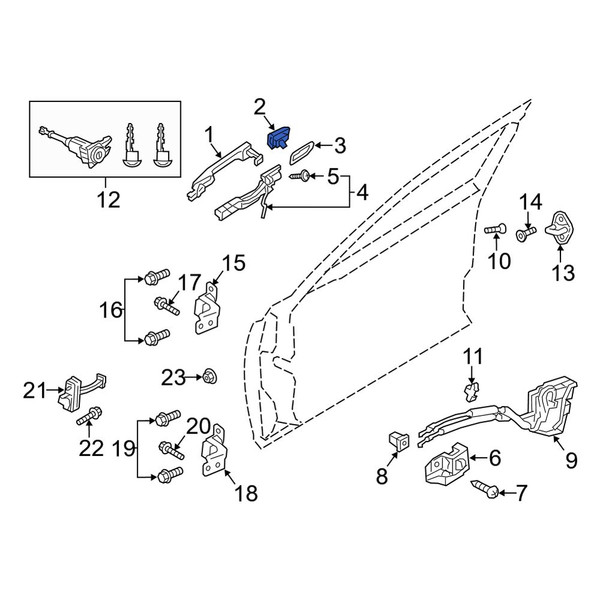 *風ページ* Mazda OE KD5358415B13 - Front Right Exterior Door Handle Cover
