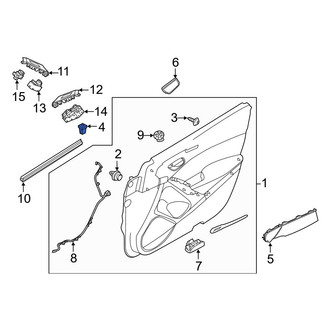 Mazda OE - Door Interior Trim Panel Nut