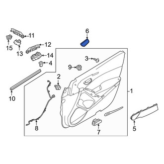 Mazda OE - Front Left Interior Door Handle Screw Cap