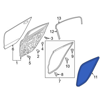 Mazda OE - Rear Right Inner Door Seal