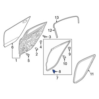 Mazda OE - Left Door Seal Clip