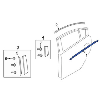 Mazda OE - Rear Right Door Belt Molding