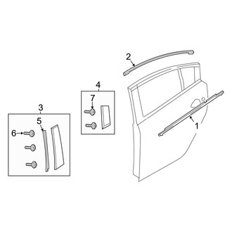 Mazda OE - Rear Door - Exterior Trim