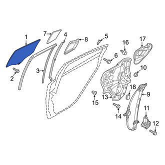 Mazda OE - Front Left Door Glass