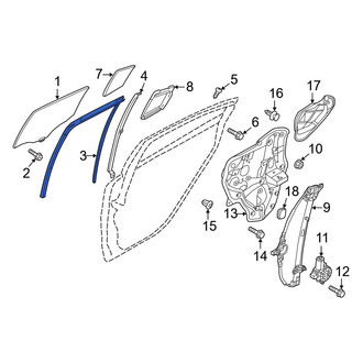 Mazda OE - Rear Left Window Channel