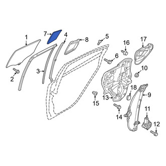 Mazda OE - Rear Left Vent Window Assembly
