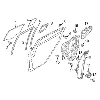 Mazda OE - Rear Door - Glass & Hardware