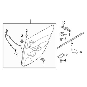 Mazda OE - Rear Door - Interior Trim