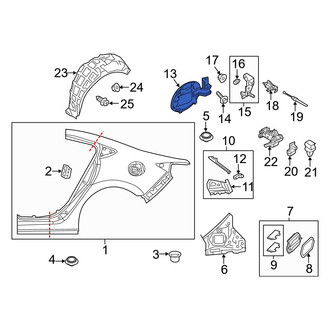 Mazda OE - Rear Fuel Filler Door