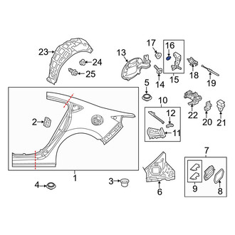 Mazda OE - Rear Fuel Door Bumper
