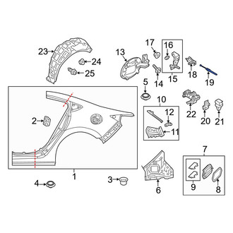 Mazda OE - Rear Fuel Filler Door Release Cable