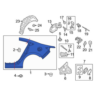 Mazda OE - Rear Left Outer Quarter Panel