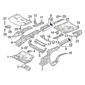 Mazda OE - Rear Bumper Impact Bar Bracket