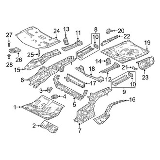 Mazda OE - Rear Body & Floor - Floor & Rails