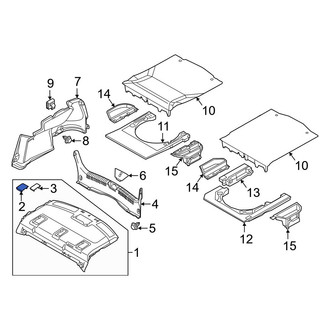 Mazda OE - Outer Package Tray Trim Cap