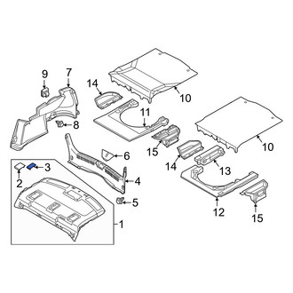 Mazda OE - Inner Package Tray Trim Cap
