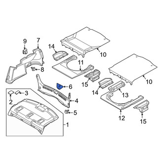 Mazda OE - Rear Deck Lid Latch Cover