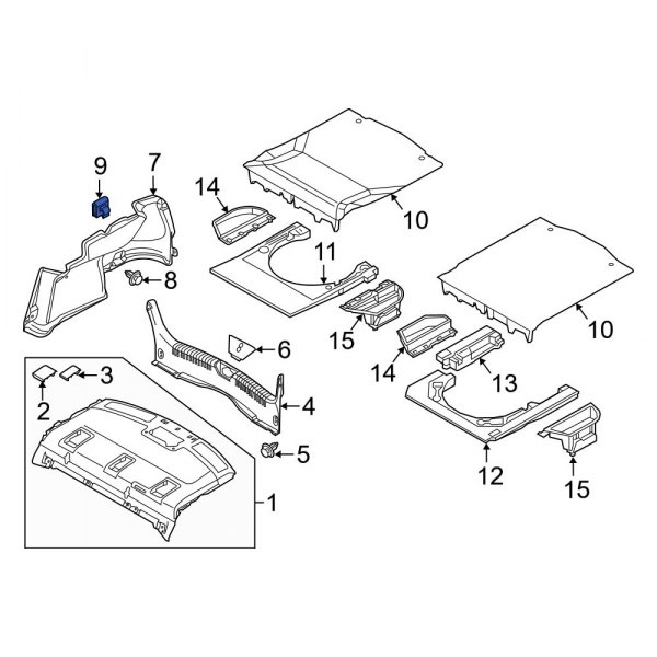 Trunk Trim Panel Clip