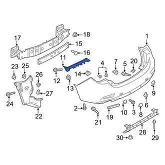 Mazda OE - Rear Left Bumper Cover Support Rail